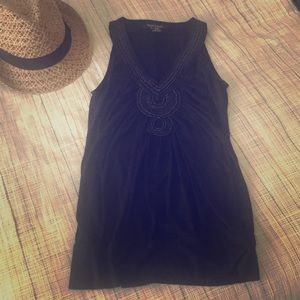 White House Black Market Tank with Beaded Detail
